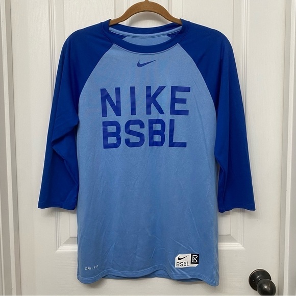 NIKE Mens Dri-FIT BSBL Legend 3/4 Raglan T-Shirt Small - Picture 11 of 11